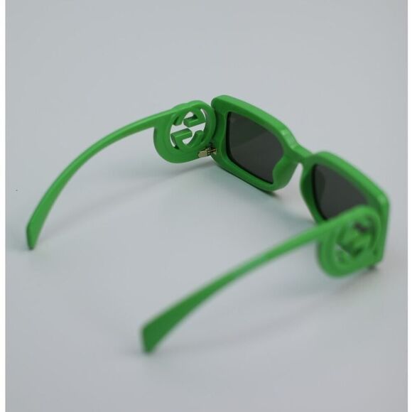 NEW Gucci Sunglasses GG1325S 009 Acid Green Grey Unisex Authentic - Picture 5 of 10